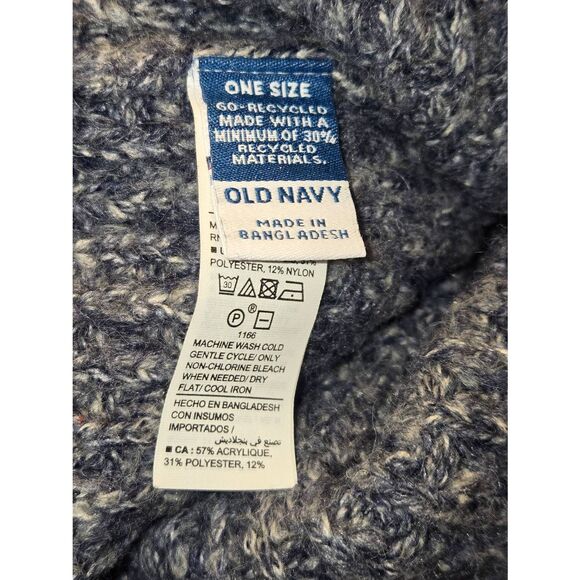 Old Navy Women's Blue Knitted Unlined Bobble Hat - Picture 5 of 6